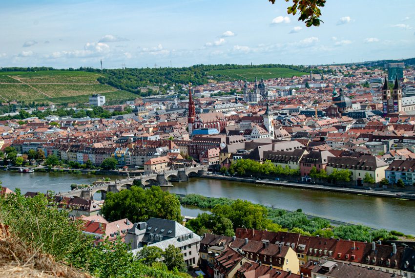 Panorama Würtzburg din Cetatea Marienberg